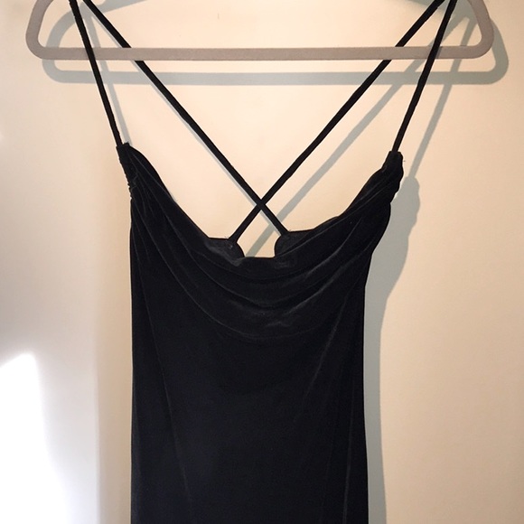 Bisou-Bisou Elegant & Sexy Velvet Long Dress - Picture 5 of 12